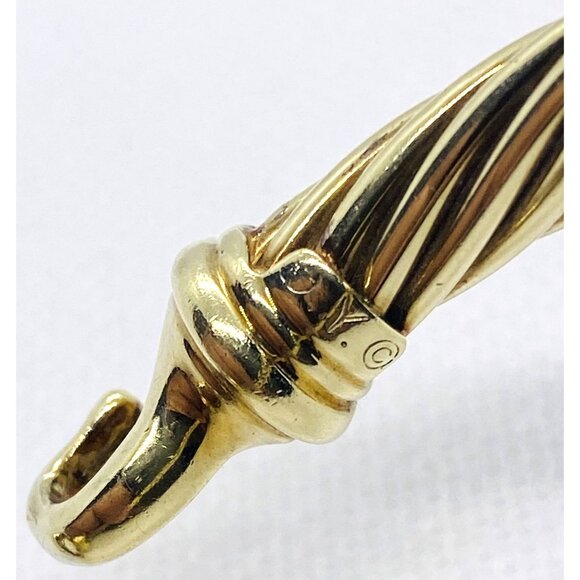 David Yurman Gold Cable Hook Bracelet 14K Gold 25.6g 5.5cm - Picture 10 of 12